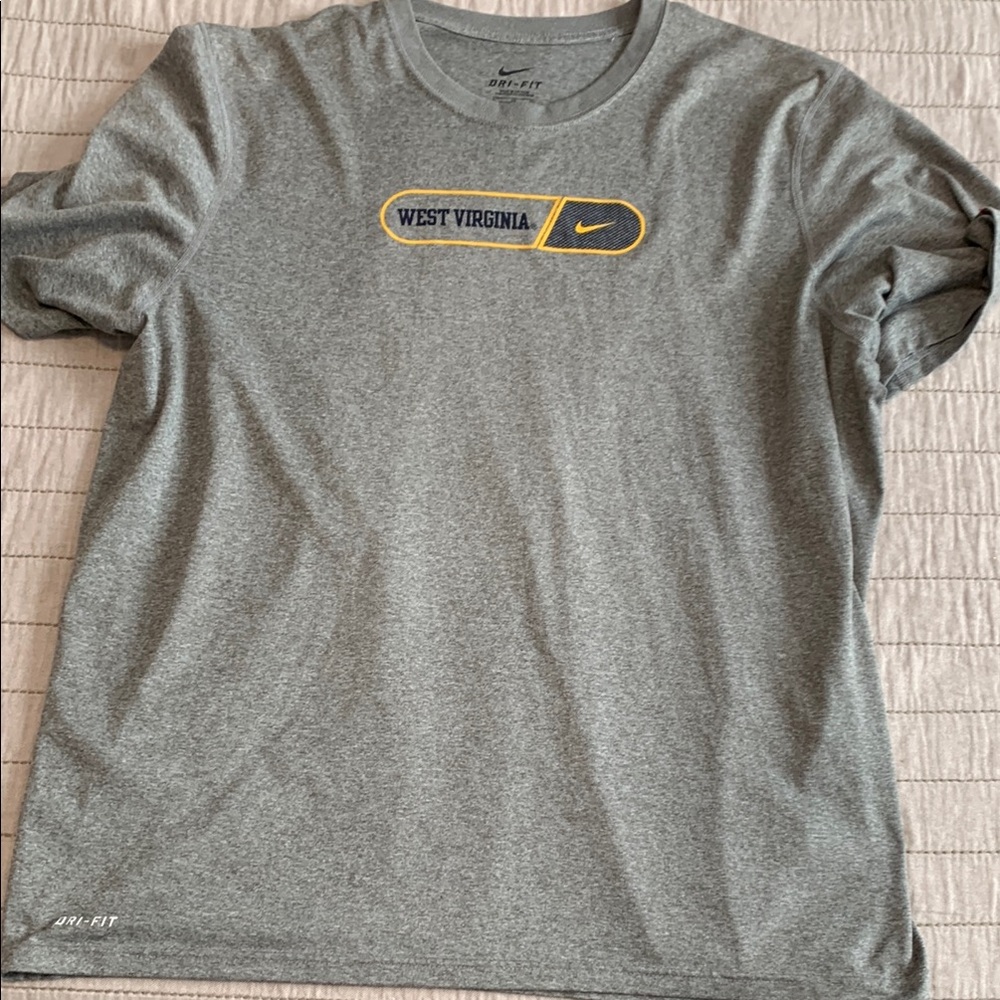 West Virginia State Nike Dry Fit Gray Short Sleeve Tee